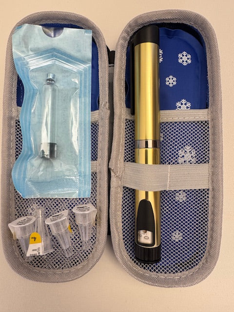 Premium Reusable Peptide Pen Kit with 3ml Cartridge - Complete Travel Set with Cooling Case & Needles